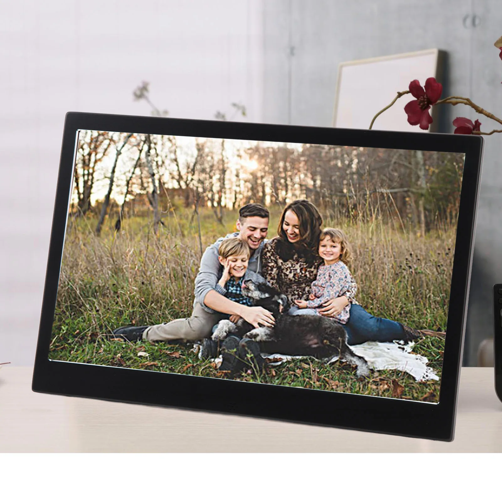 

13 Inch Digital Photo Frame 1280x800 HD Auto Rotate Portrait Landscape MP3 MP4 Player with Alarm Clock Electronic Picture Frame