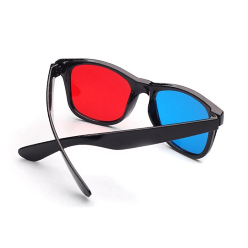 Y51A 5Pcs-Black-Frame-Red-Blue-3D-Glasses-3D-Dimensional-Home-Theater-Glasses-For-Dimensional-Anaglyph-Movie-TV-Game-Video