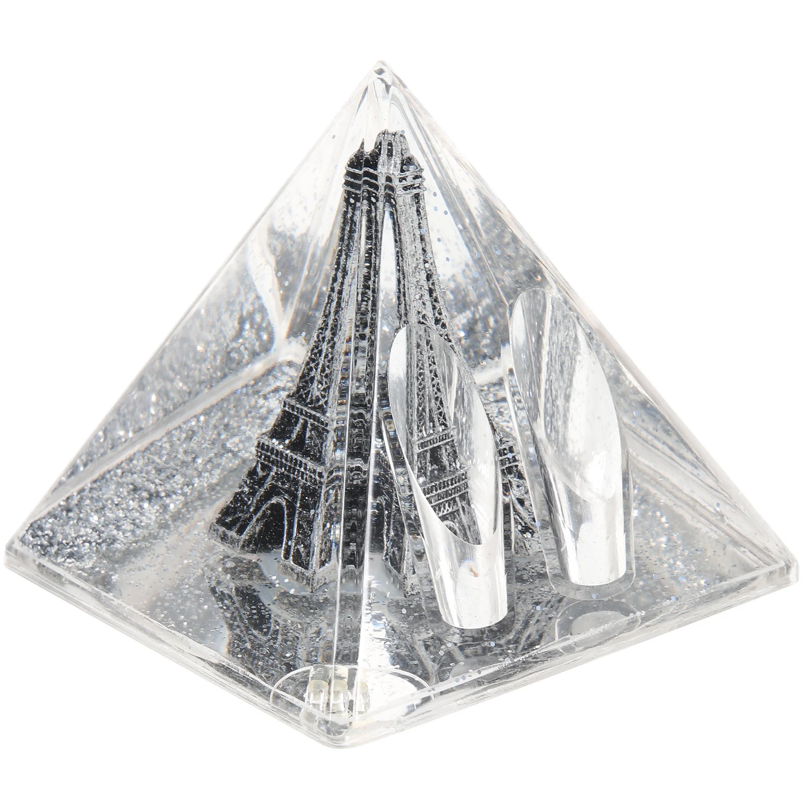 

1pc Desktop Pen Holder Creative Pencil Stand Single Slot Storage Organizer For Office School Premium Material Pyramid Adornment