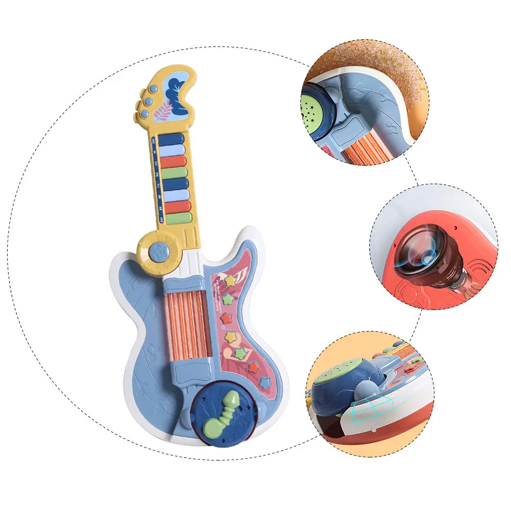 1Pcs Simulation Guitar Educational Plaything Creative Musical Instrument Electronic Electric Keyboard Music