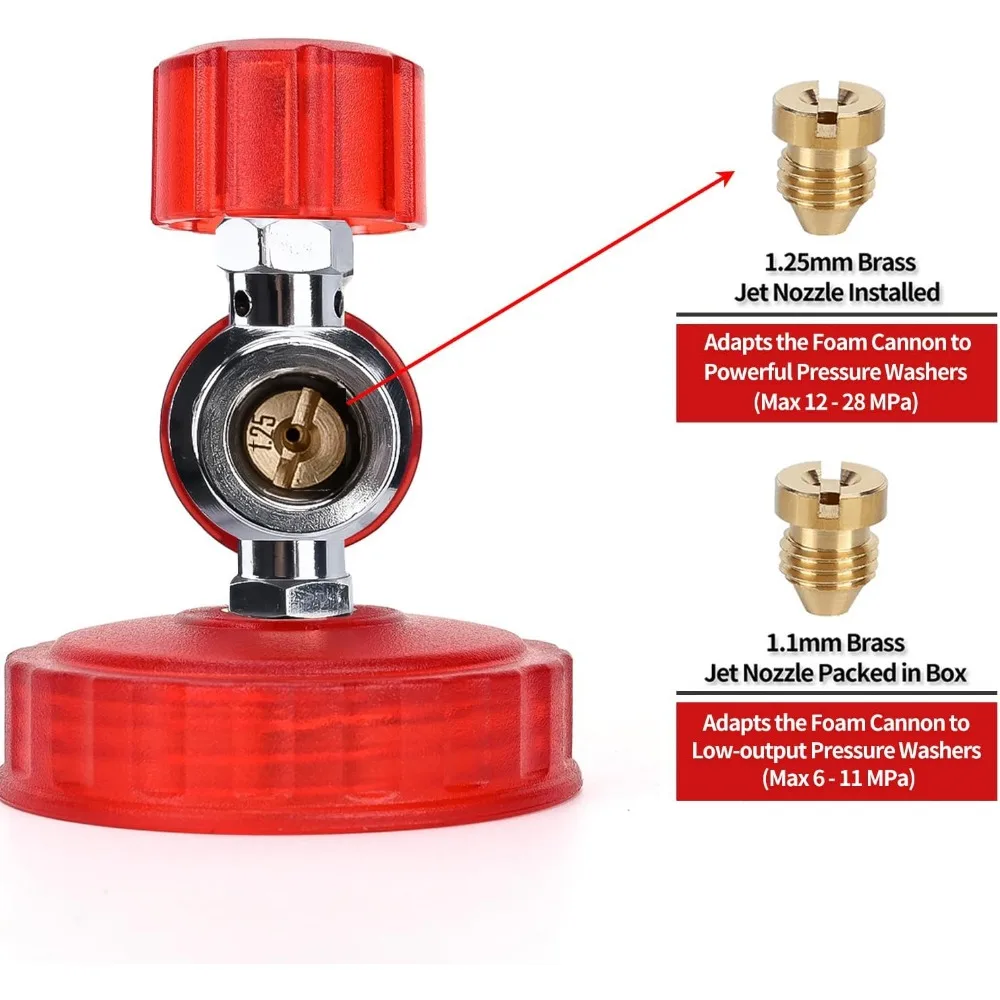 الدب قوة غسالة الضغط بندقية رذاذ غسالة الطاقة بندقية قصيرة مع M22 مدخل-14mm ومسدس رغوة مدفع رغوة مع 5 نصائح الفوهات # 035 #6