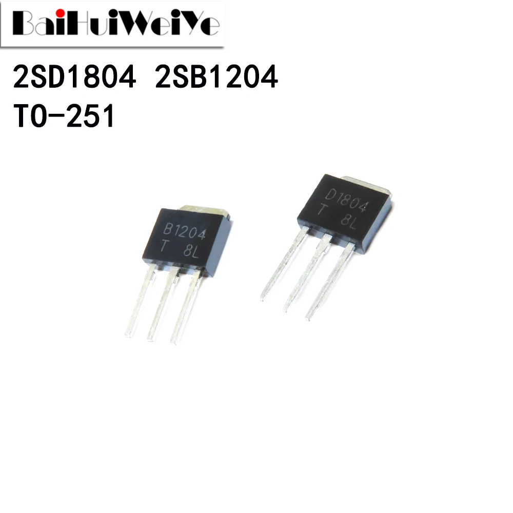 10PCS D1804 B1204 2SD1804 2SB1204 To-251 Power Crystal Transistor New Good Quality Chipset