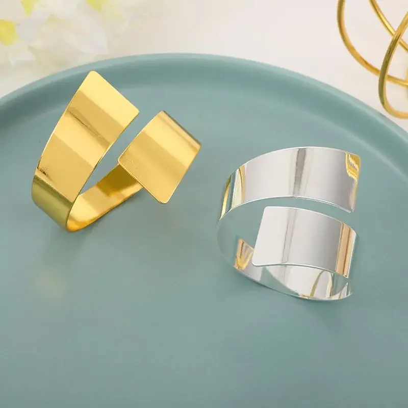 

Metal Napkins Rings Elegant Napkin Holders Table Napkin Rings Napkins Button Holiday Napkin Rings for Christmas Wedding Dinner