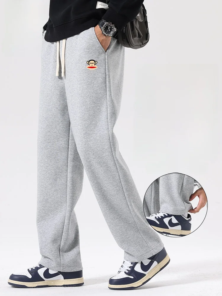 

Men's Spor Fce Lined Casual Straight Leg Pants Loose Fit Comfortable Spring Autumn Faion Urban Sle