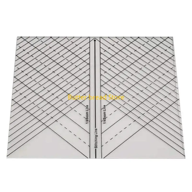 W89C شفافة خياطة مسطرة مستقيمة 9.5 ''x 7.5'' للقماش اليدوية الحرف الملابس خياطة خياط مصمم لوازم