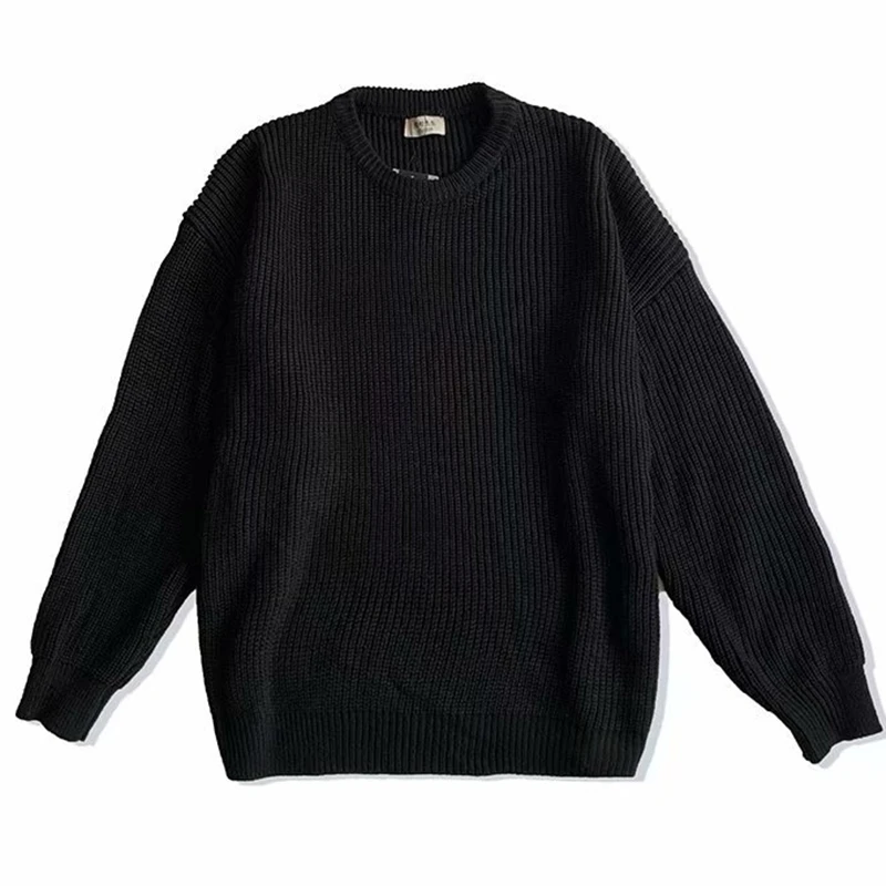 

Men Pullover Sweater Vintage Knitted Sweater Autumn Winter Cotton Pullover Luxury Knitted Streetwear Loose Knitwear