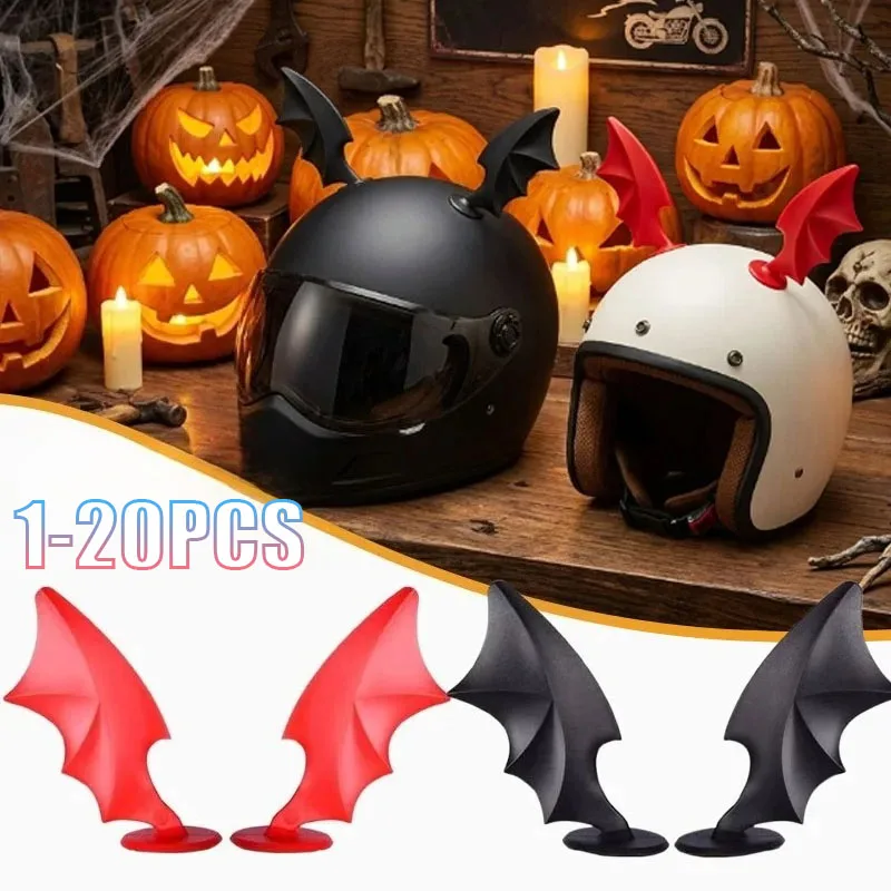 1-20PCS Removable Demon Horns for Helmet Suction Cup Mount Universal Fit Ski Bike Motorcycle Scooter Fun Gift for Women