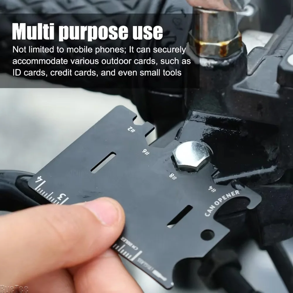 Multipurpose Gadget Camping Opener Wallet - Kit Pocket Tool Credit Card EDC Outdoor Bottle Gear