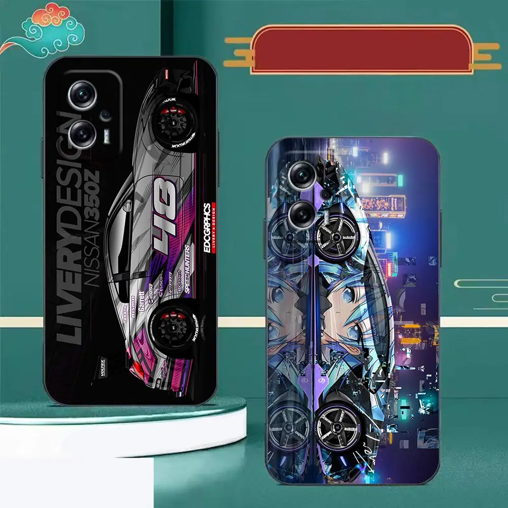 Tokyo Sports Car JDM Drift Phone Case For Redmi Note 12 11 10 9T 9S 9 8T 8 7 6 A1 GO Pro prime 5G 4G Case Funda Coque Shell Capa