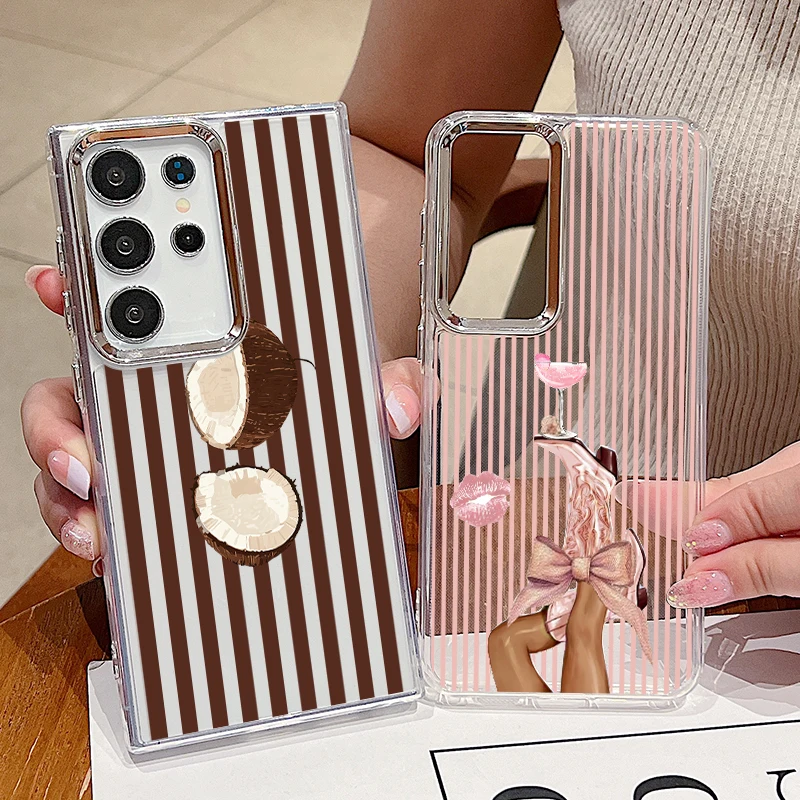 Coconut Pattern Phone Case For Samsung Galaxy A57 A37 A17 A56 A16 A36 A55 A26 A54 5G S26 S25 S24 S23 Ultra S25 FE TPU Soft Cover