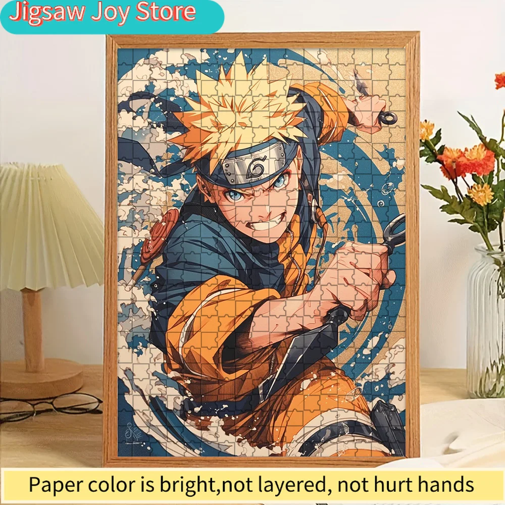 

Anime Naruto Naruto Uzumaki Fighting Pose Kunai Water Wave Background Paper Puzzle, Premium High Definition Vivid Print, Smooth