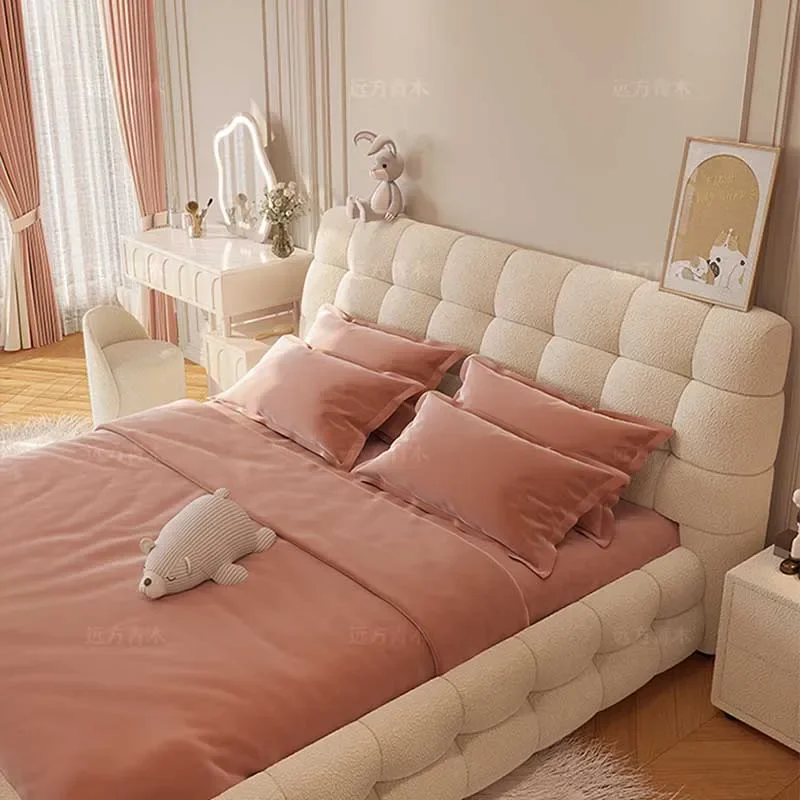 Przechowywanie Luksusowe Podwójne Łóżko Drewno Nowoczesne Loft Podłoga Domowe Podwójne Łóżko Queen Girls Spanie Białe Cama Box Casal Meble Do