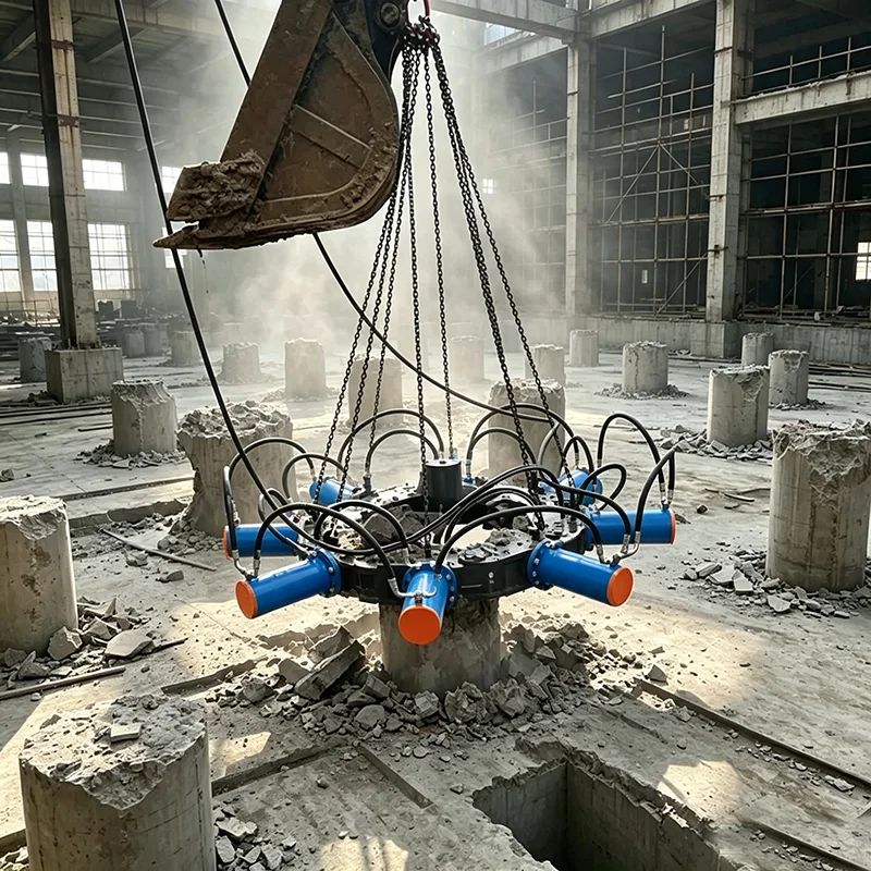 Hydraulic Pile Cropper Static Breaking Technology Concrete Foundation Pile Processing Equipment
