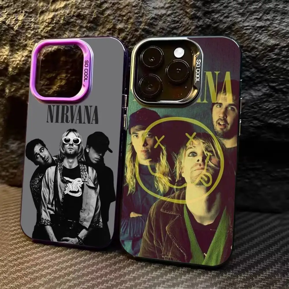 

Band n-Nirvana Phone Case Color Silver Shell For IPhone 17 16 15 14 13 12 11 Pro Max Plus