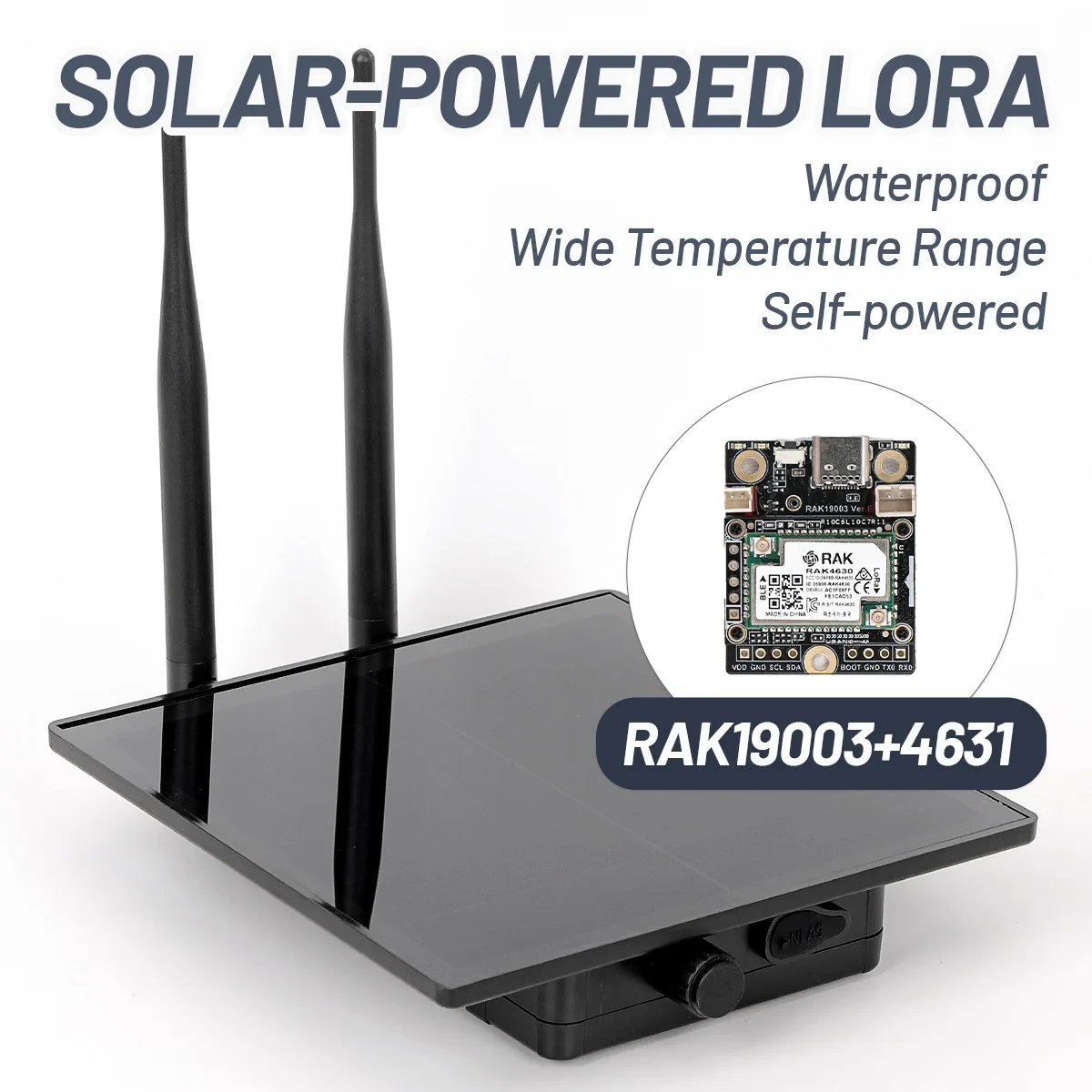 RAK WisBlock Solar LoRa Node for Meshtastic Meshcore 868MHz 915MHz Repeater RAK19003+RAK4631 RAKwireless WisBlock Kit
