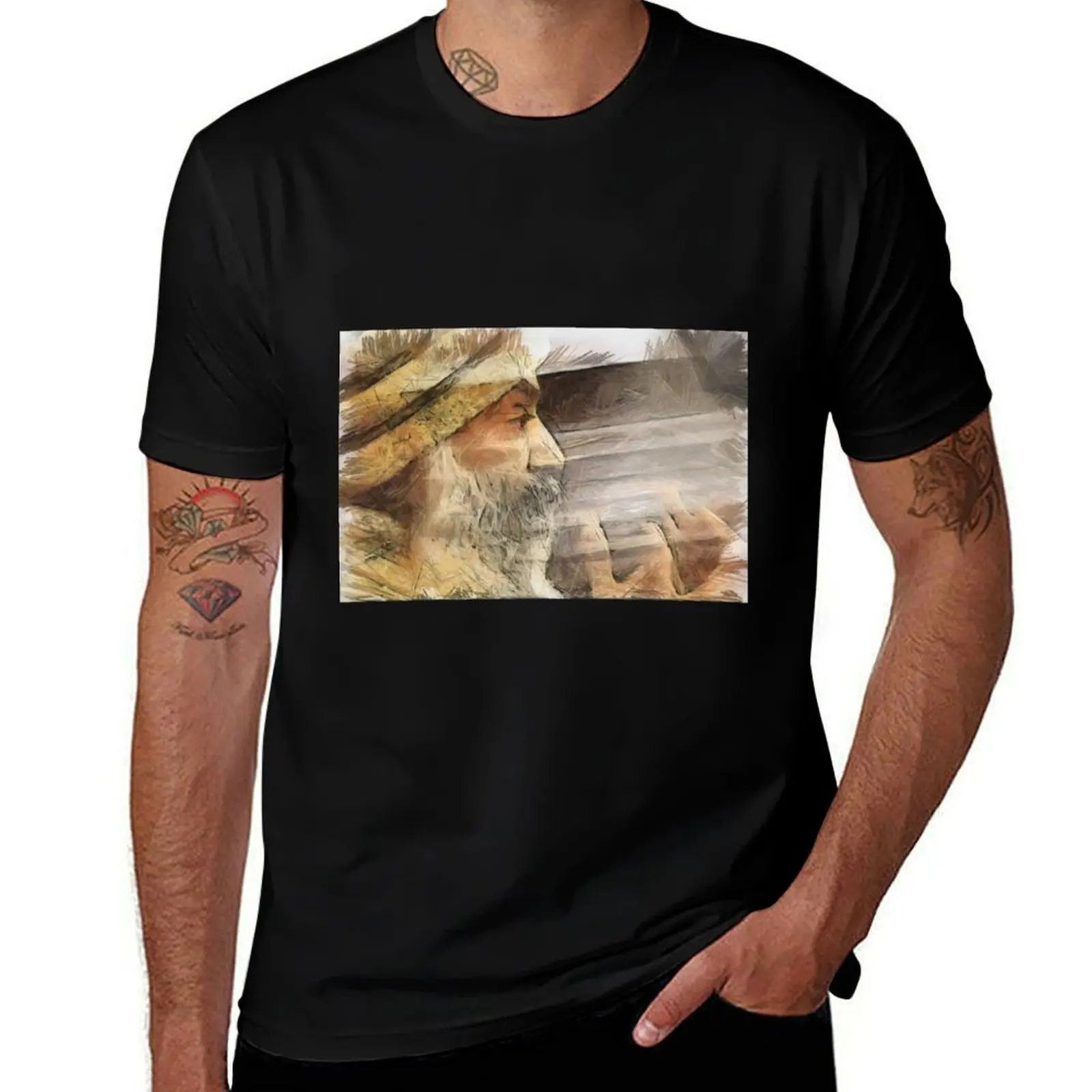 

Osho Rajneesh Chandra Mohan T-Shirt Big Size Loose Fit Tee Shirt