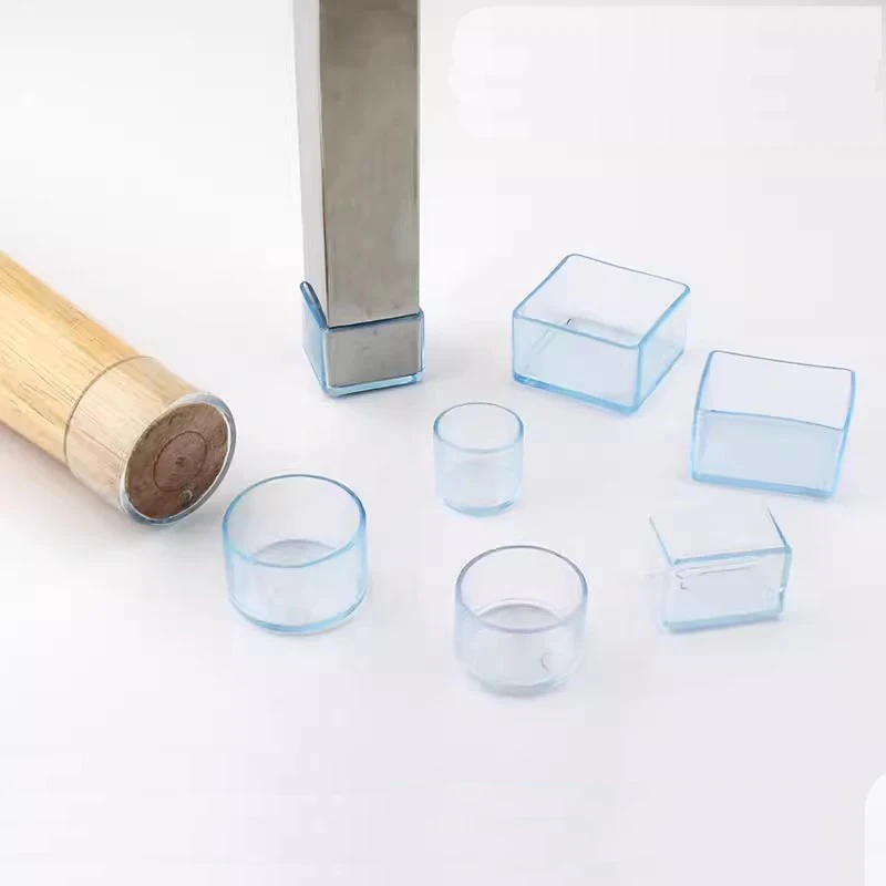 

Chair Leg Caps Protector PVC Transparent Round Square Floor Table Foot Cover Socks Pipe Plugs Furniture Leveling Feet Home Decor