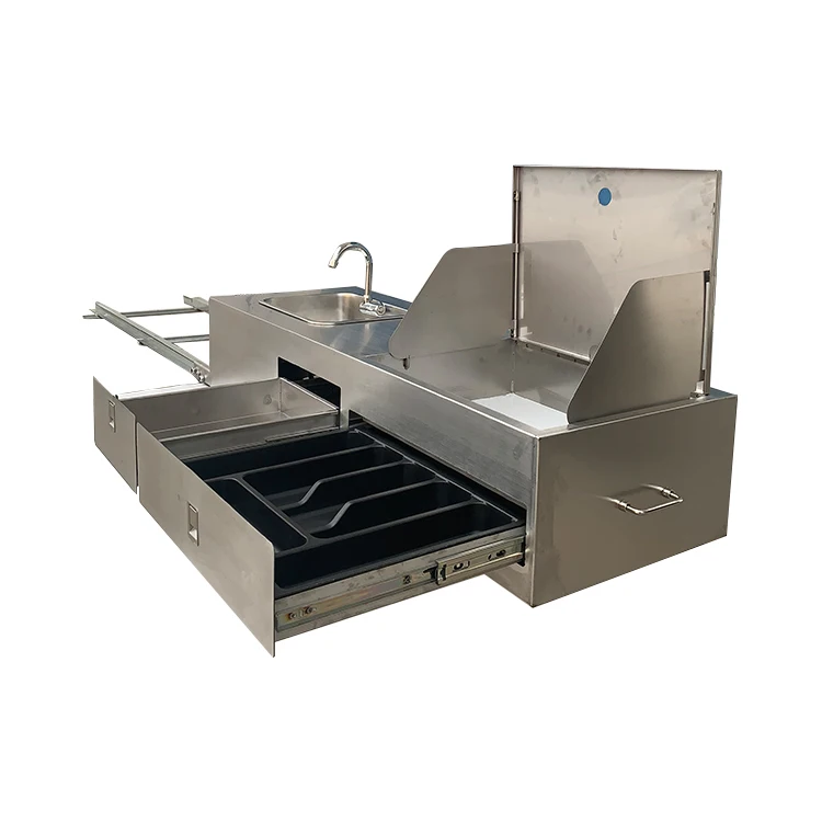 Caravan Rv Camper Folding Sink Customized Stainless Steel 304 Sink And Stove Rv Kitchen Cabinets For Caravan,Camper Accessories