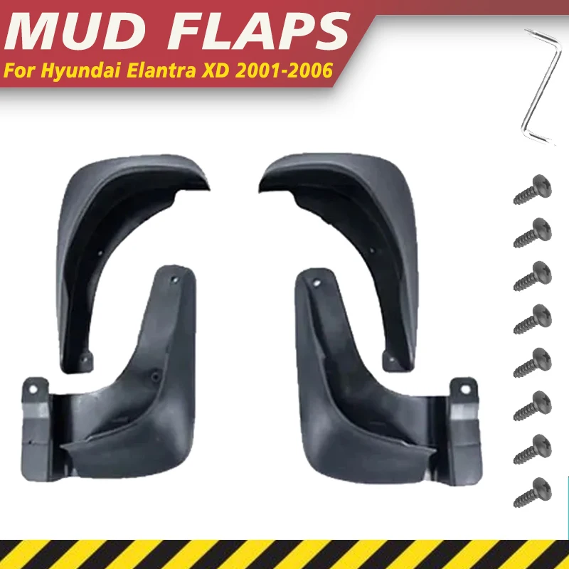 

Mudguard For Hyundai Elantra XD 2001-2006 2002 2003 4pcs ABS Front Splash Mudflap Fender Flares Mud Flap Guards Wheel Accessorie