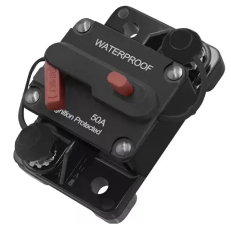 

30A 40A 50A 60A 70A 80A AMP Circuit Breaker Fuse Reset Audio Fuse Car 12-48V DC Waterproof For Car Marine Trolling Motor Boat