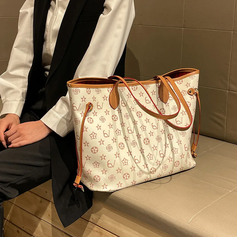 Borsa shopping di grande capacità, nuova borsa a tracolla da donna alla moda con catena, borsa casual da donna per feste