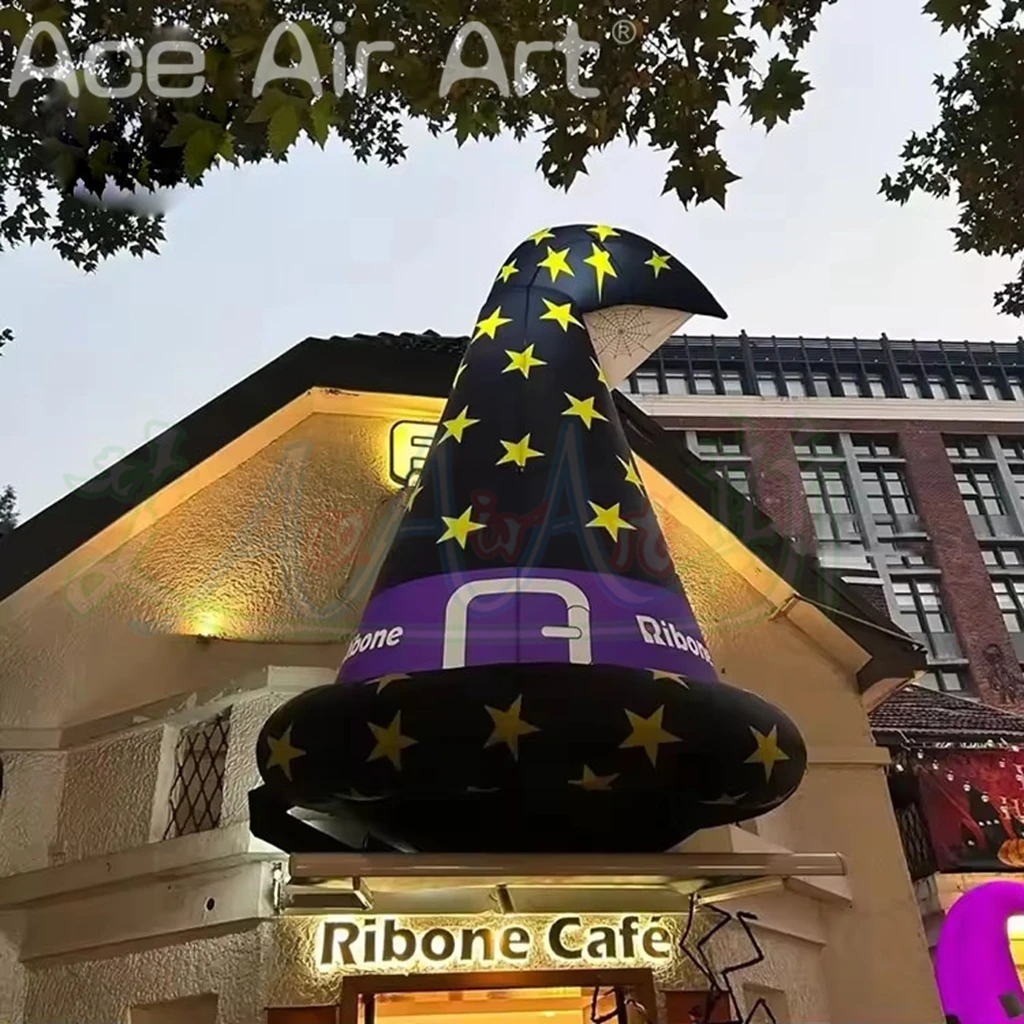 Customizable Large Inflatable Magic Hat air Model Halloween Decoration Prop Shopping Mall Activity Entrance Decoration