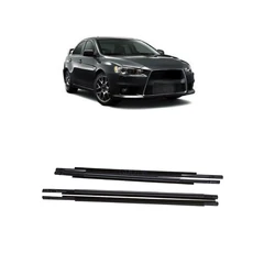 4 Pcs Black or Chrome Outside Window Glass Rubber for Lancer CY CX Window Weatherstrip for Fortis Evo Rubber Laminate 5727A005