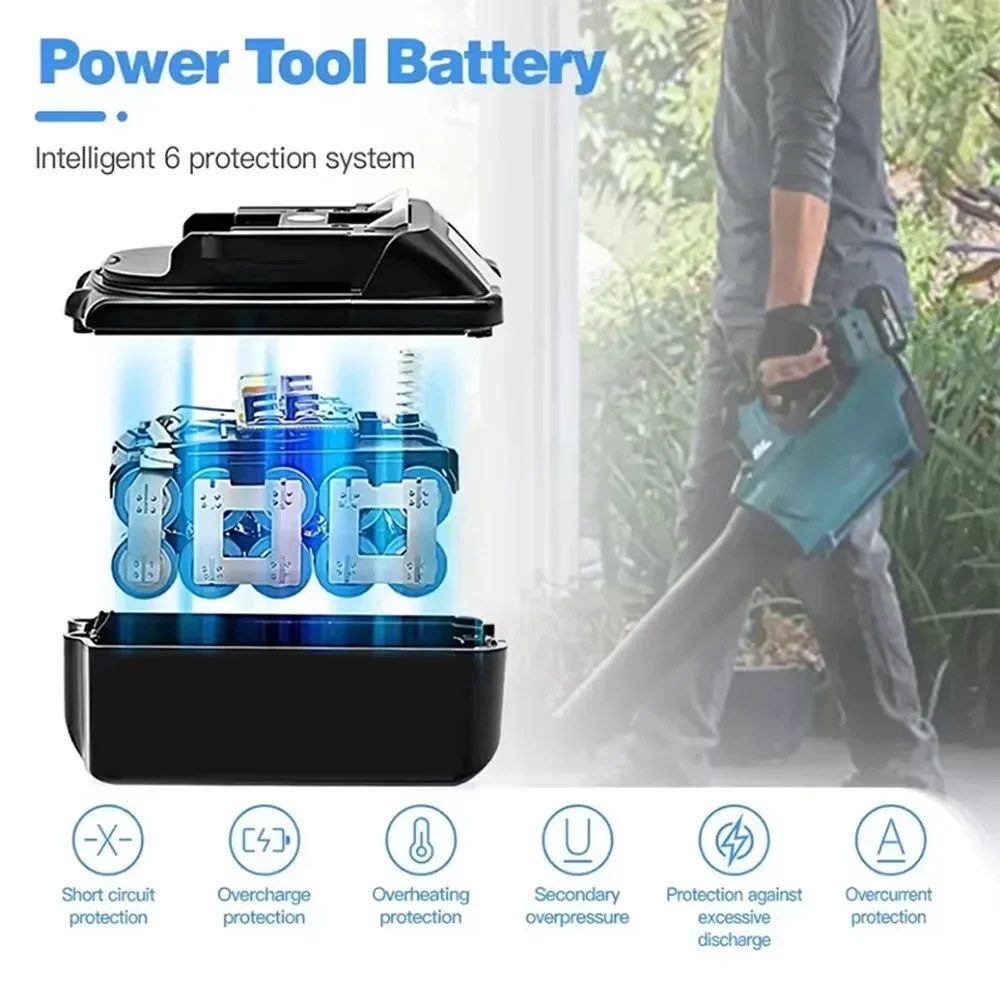 For Makita DTD173 18V Cordless Impact Driver Brushless Motor Electric Drill Wood Rechargeable Power Tools+18V Li-ion Battery