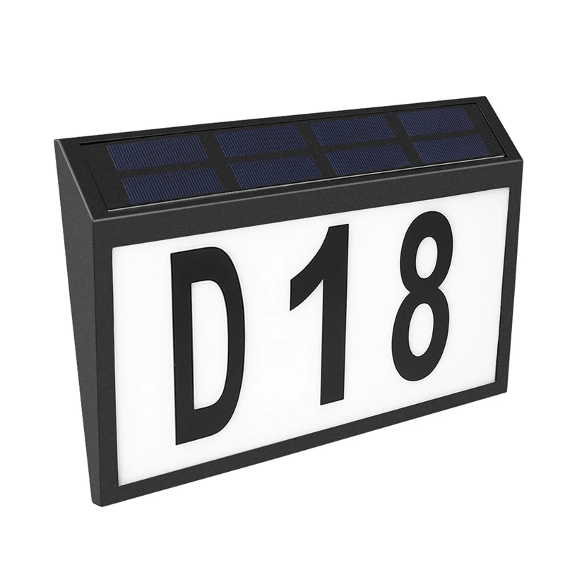 

Solar Door Light Address Indication Number Plate Solar Address Sign Outdoor House Number Light With Light Address Plate