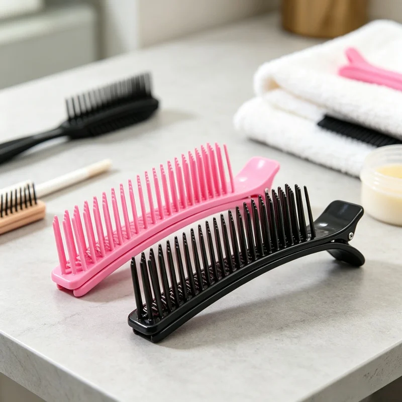 Hair Sectioning Clips With Comb Professional Barber Hair Grip Clamps For Dyeing Perm Styling Hair Accessories
