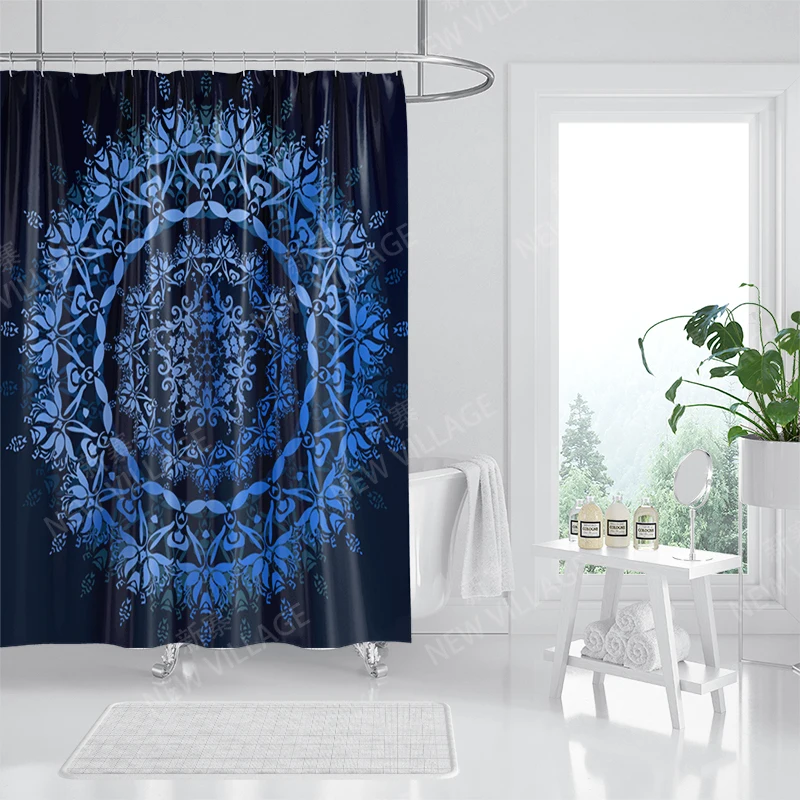 Mandala Waterproof fabric shower curtains Bathroom curtain accessories Bath curtain 180x200cm 240*200cm boho decoration vintage