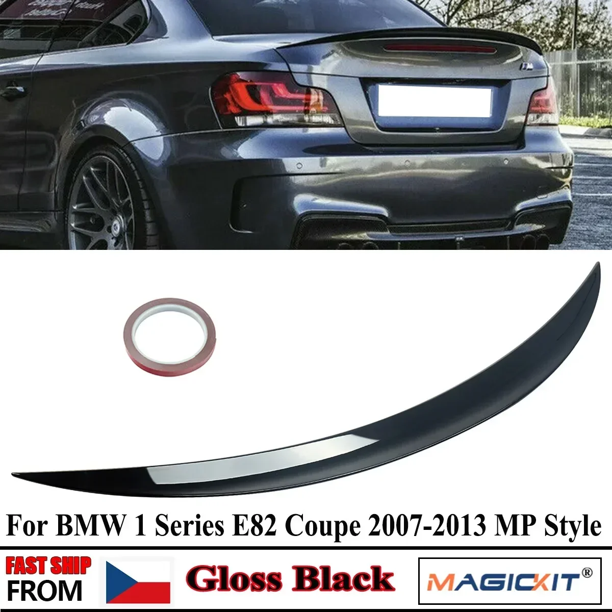 E82 MP Style Rear Spoiler Car Wing for BMW 1 Series 2007-2013 2-Door Coupe 1M E88 Car-styling Rear Trunk Wing Lip