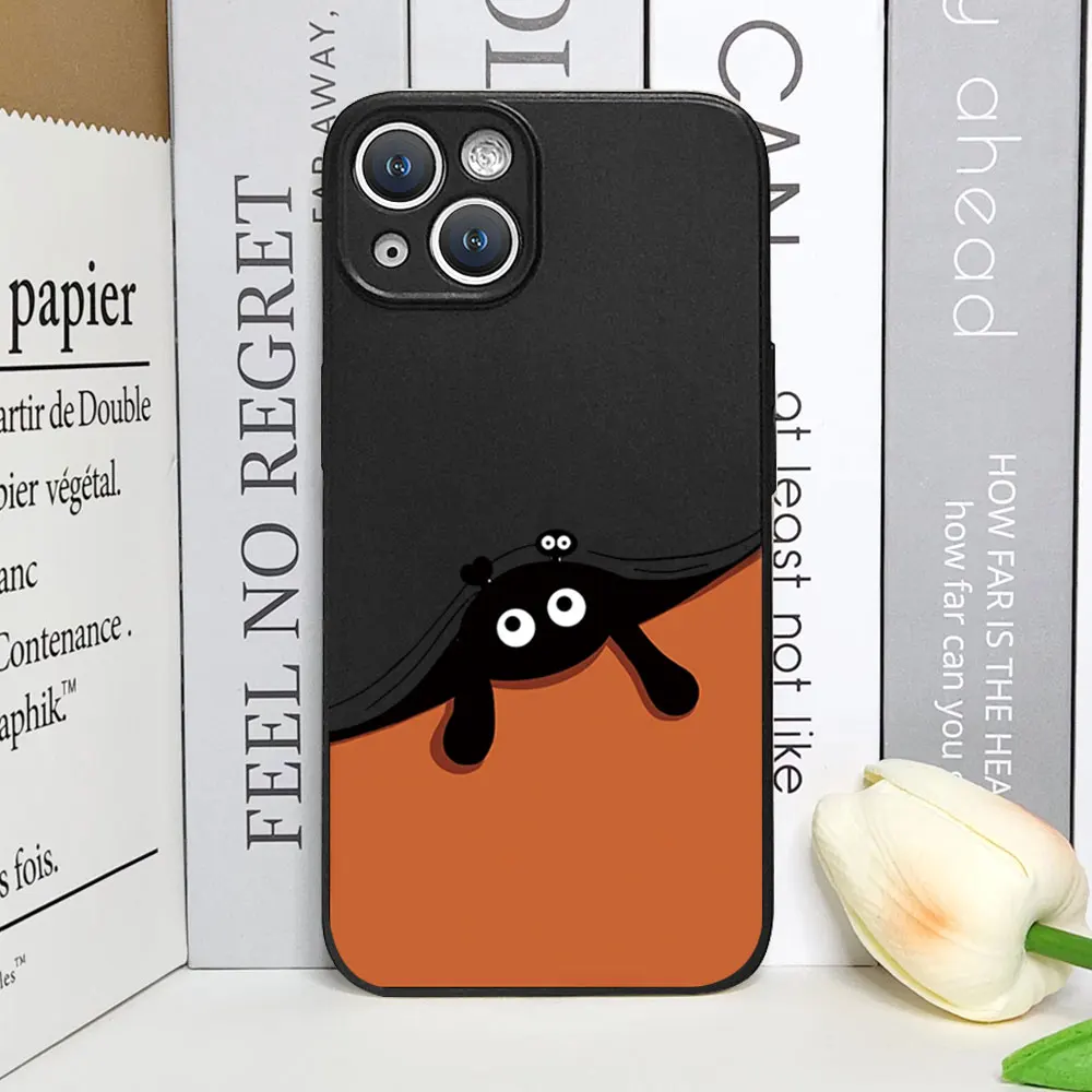 Cute Cat Dog Panda Pattern Silicone Phone Case for IPhone 16 15 14 13 12 11 Pro Max 7 8 16Plus Mini XS XR X SE2 Soft Cover Coque