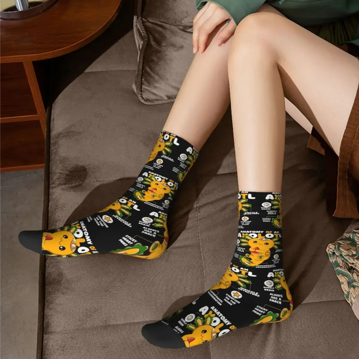 Axolotl Krazy Socks Harajuku calze Super morbide calze lunghe per tutte le stagioni accessori per regali da donna da uomo