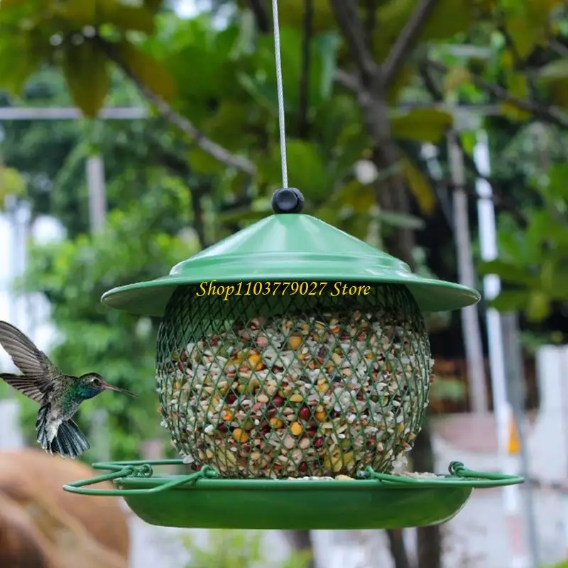 C4DF Hanging Wild Bird Feeder Waterproof Gazebo Outdoor Container Feeding House