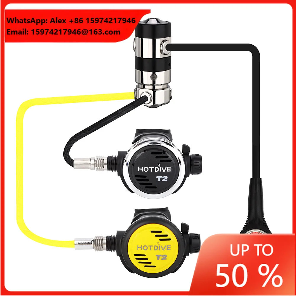 HOTDIVE ST2W Travel Scuba Regulator Lightweight Eco-Friendly Stainless Steel Adjustable Second Stage Built For Adventure