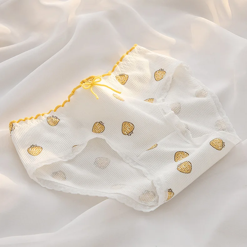 5Pcs M-4XL Cotton Panties Women Underpants Sexy Lingerie for Female Mid Waist Briefs Girls Underwear Plus Size Breathable Pantys