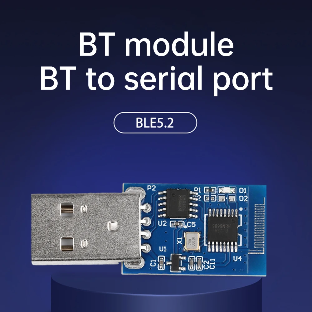 USB to BLE Serial Module Converter ECB02C BLE Serial Transmission Module Bluetooth 5.2 USB Interface Serial Port Module