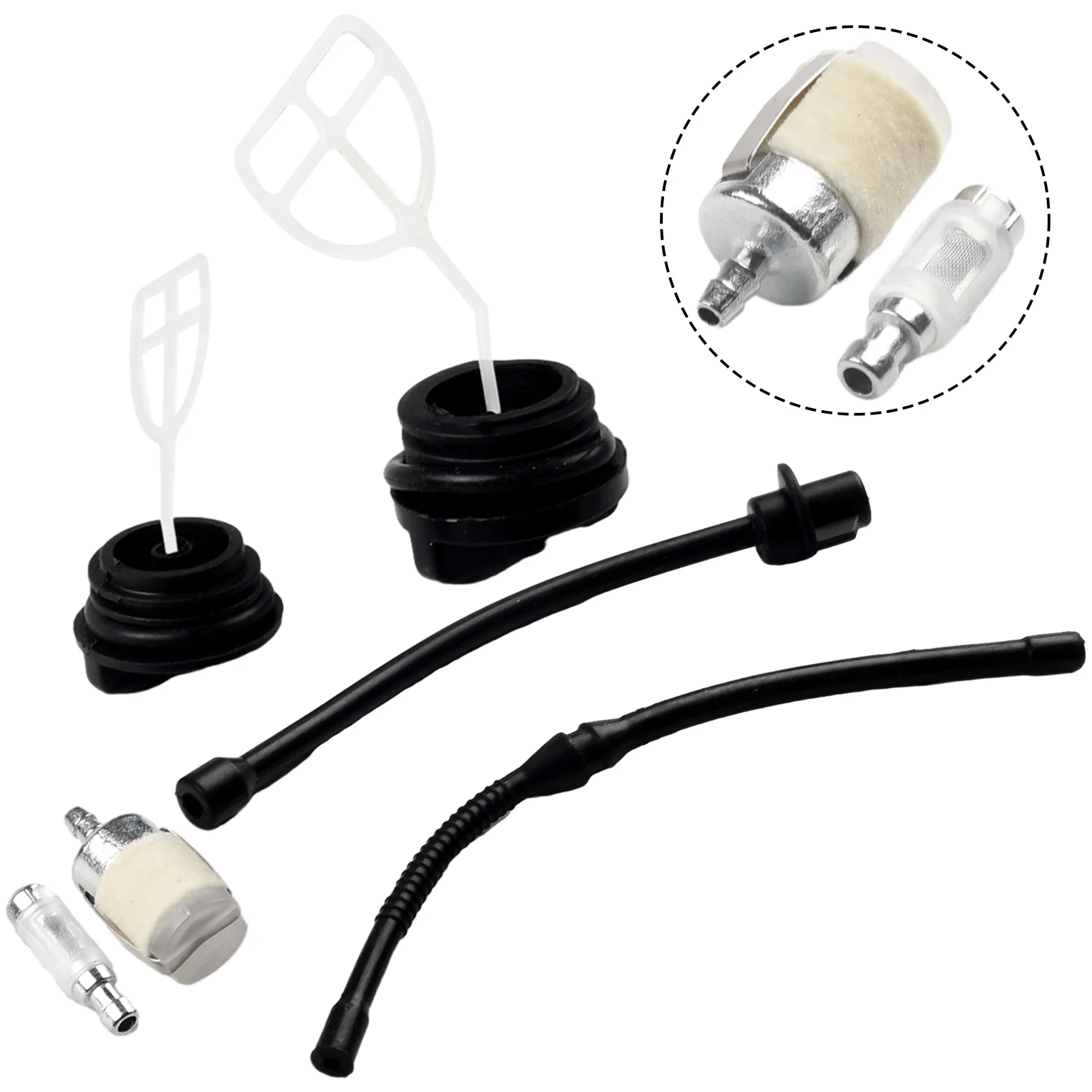 Fuel Filter Hose Pipe Line Cap Set Replacement for 45CC 52CC 58CC 4500 5200 5800 Chainsaws Professional Grade