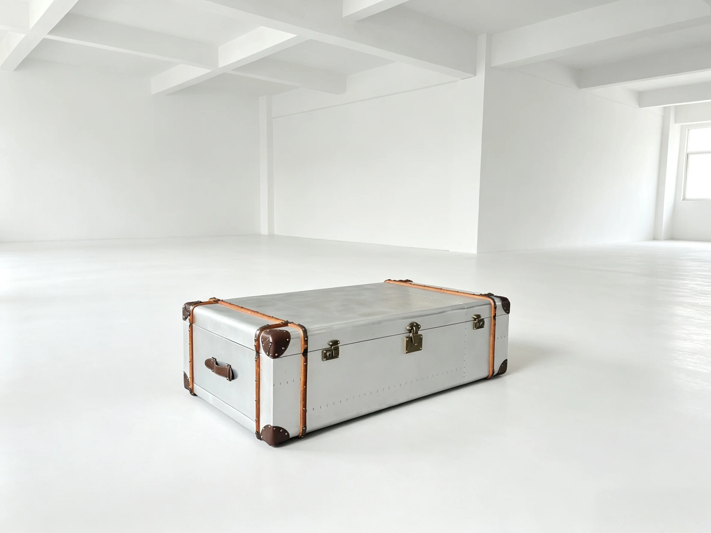 LOFO industrial style aluminum coffee table, vintage style with lock and storage box, metal design coffee shop drawer cabinet
