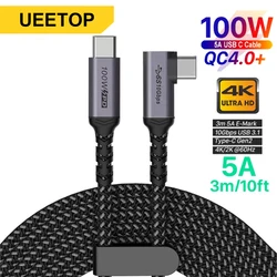 UEETOP USB C to USB Type C 3.1 Gen2 10Gbps 4K@60Hz Cable PD100W 5A Fast Charging Cable for MacBook Pro Steam Deck Samsung S23