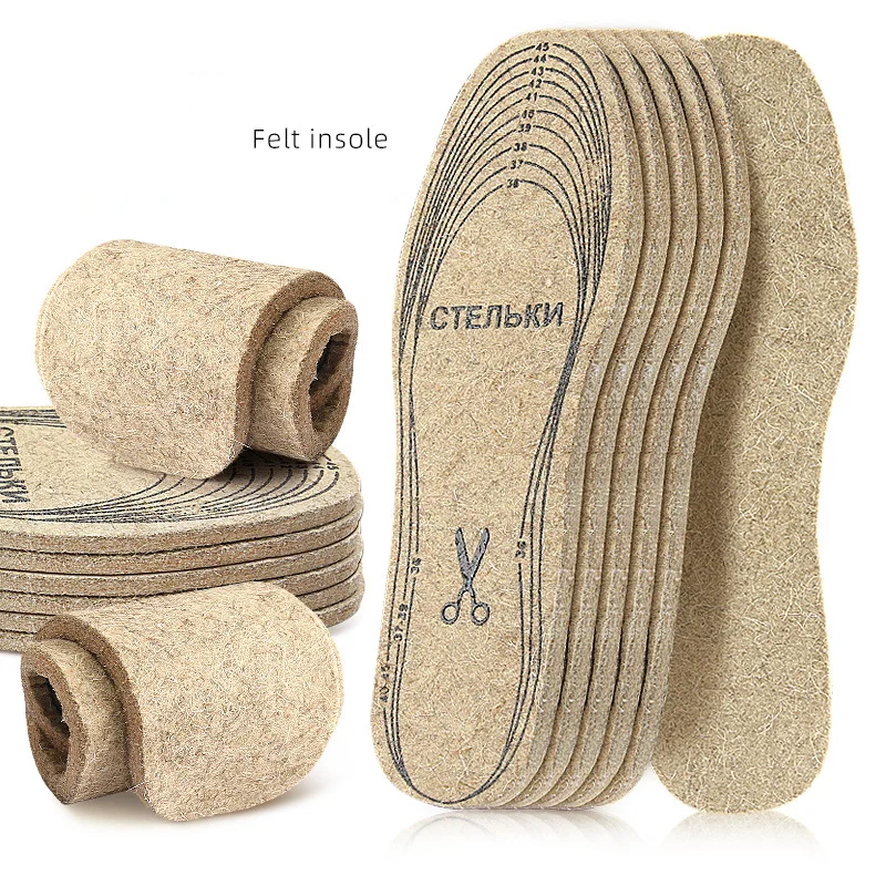 Palmilhas de Feltro de Lã para Sapatos Masculinos e Femininos, Palmilhas Quentes e Absorventes de Choque, Inlegzolen Heren, Plantillas Adhesivas Para Zapatos