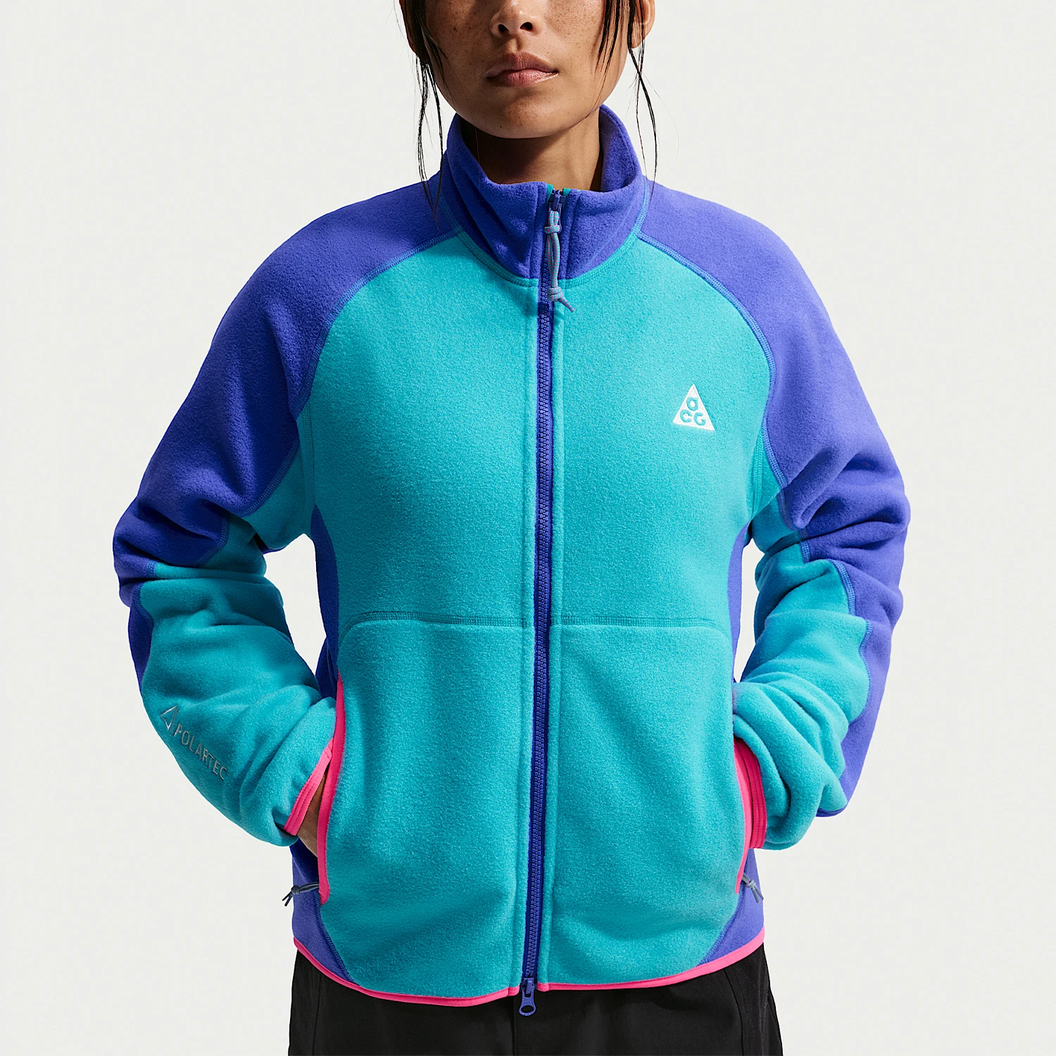 Nike Authentic Spring Style Men's Stand Collar Patch Polar Fleece Jacket IF0965-345