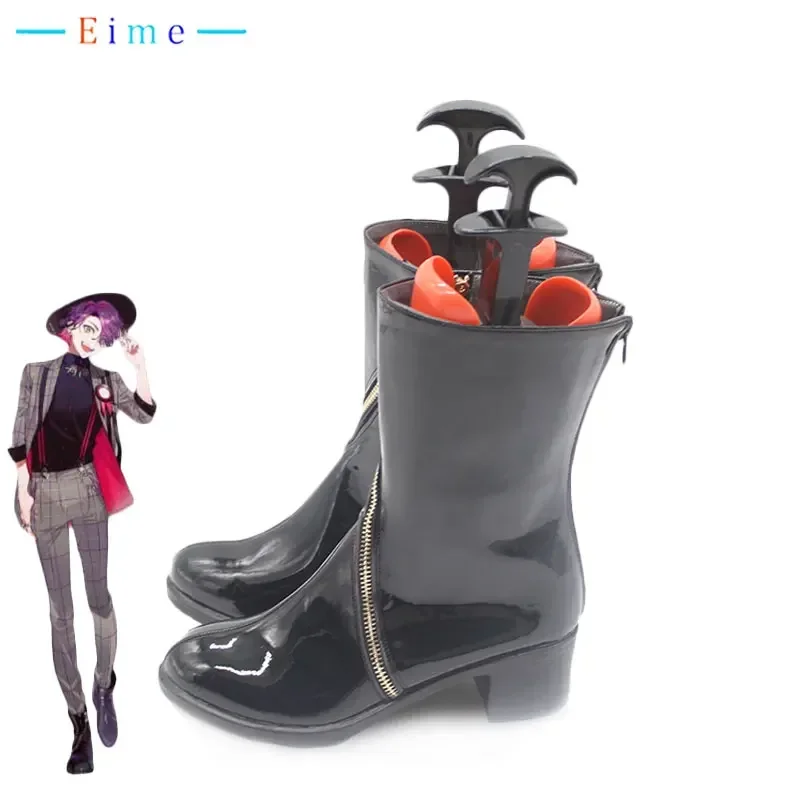 Watarai Hibari Scarpe Cosplay Scarpe in pelle PU Stivali di carnevale di Halloween Vtuber Cosplay Prop su misura