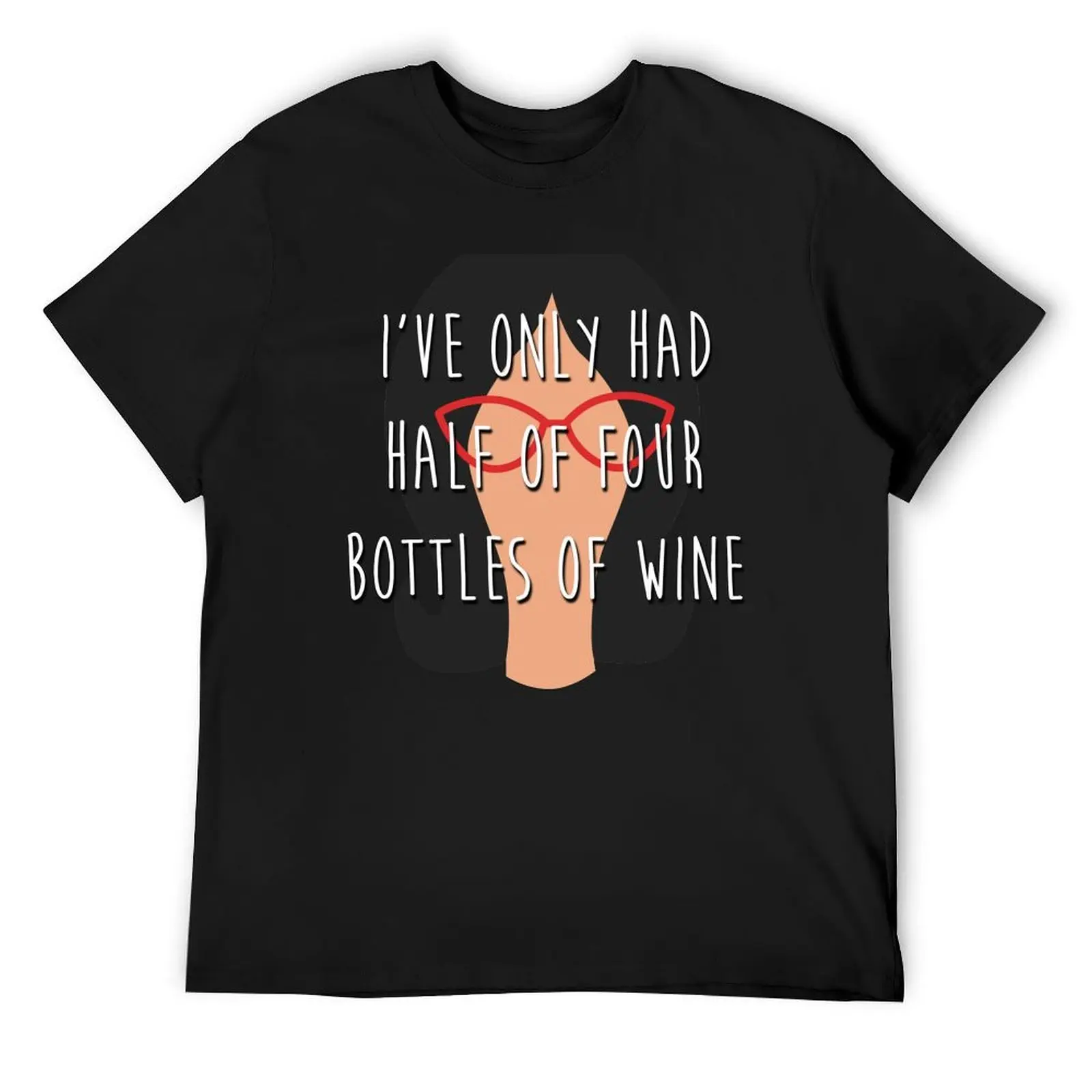 

linda half of four bottles T-Shirt street wear oversized graphic tee summer top black t-shirts for men