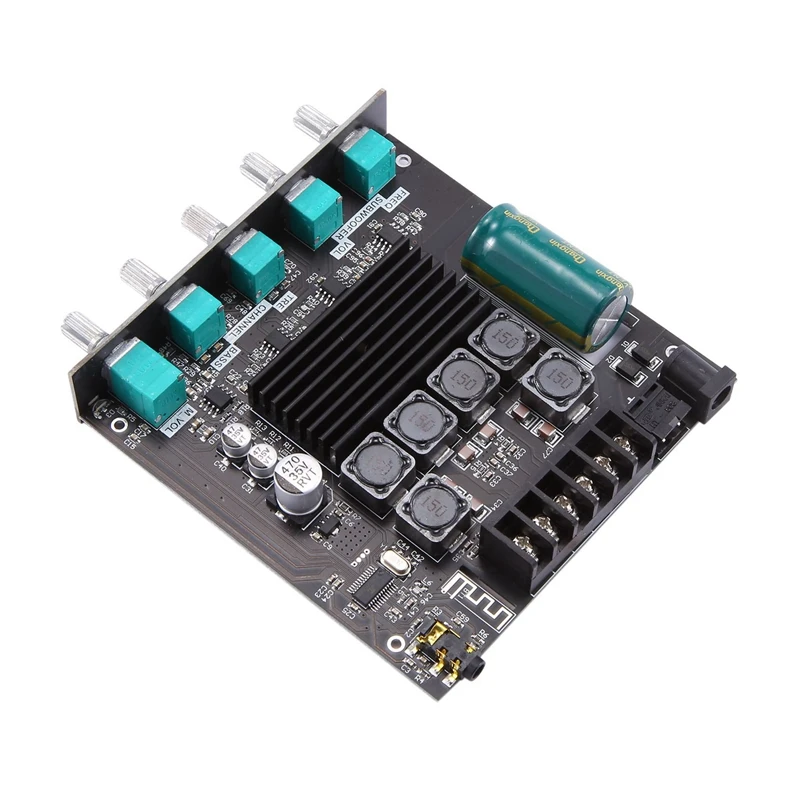 2X ZK-TB21 TPA3116D2 Bluetooth 5.0 Subwoofer Amplifier Board 50WX2+100W 2.1 Channel Power Audio Stereo Amplifier Board