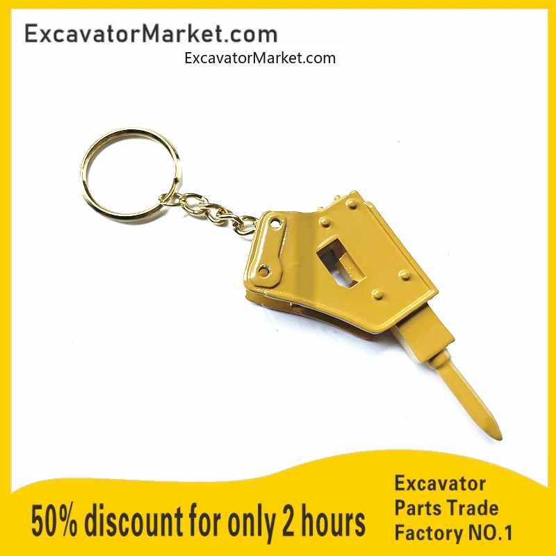 For Kobelco Hitachi Carter Komatsu Volvo breaker key chain alloy key chain exquisite pendant personalized gift For excavator