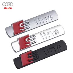 3D Car Styling S Line Logo Side Body Fender Metal Sticker Trunk Decal For Audi S line S3 A4 B9 B7 A3 Q5 A6 C7 RS A5 A8 Q3 Q7 Q8