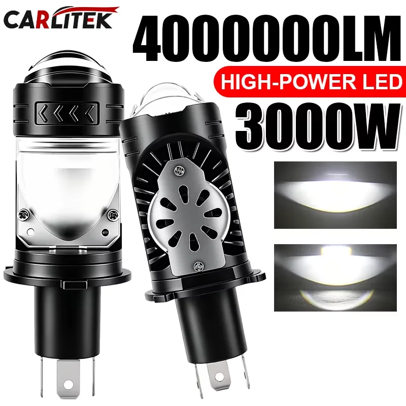 H4/9003/HB2 LED Headlight Bulb Projector Lens Canbus Super Bright LED 3000W 3500000LM 6000K Hi/Low Light Apply to Car&Motorcycle