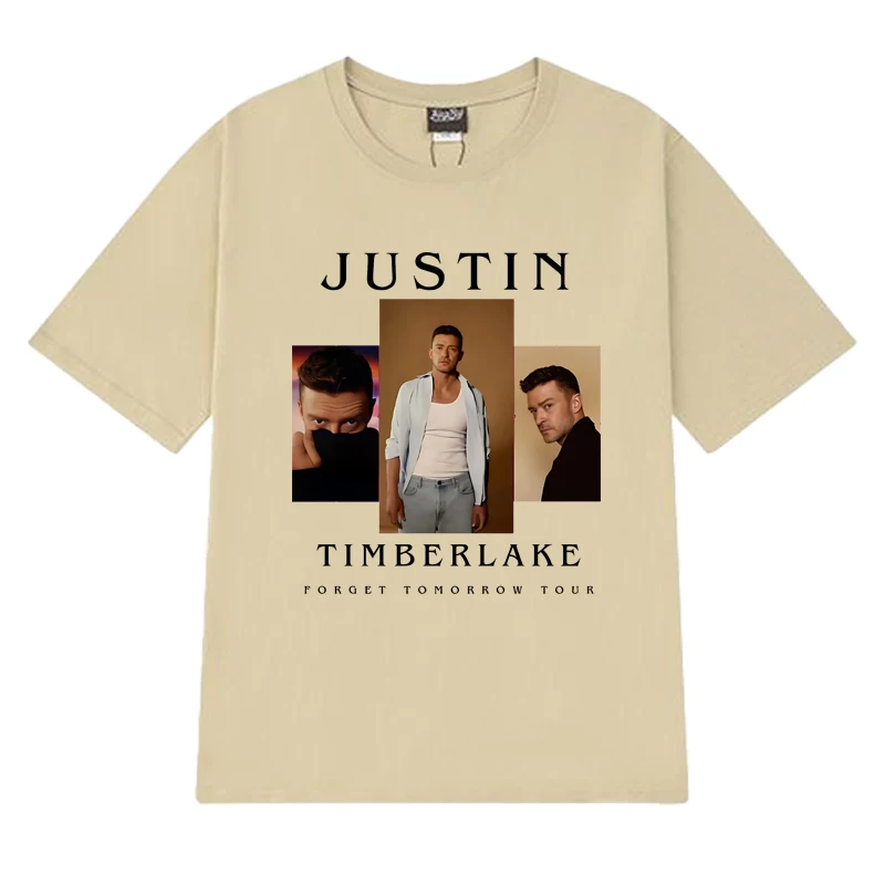 Hot Singer Justin Timberlake Tour 2025 Graphic short sleeve T-shirts Summer Men Women Oversized T shirt Unisex 100% Cotton Tops